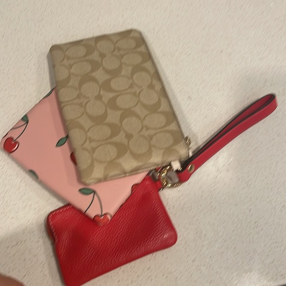 Coach 3 mini wallets cherry - Picture 4 of 4